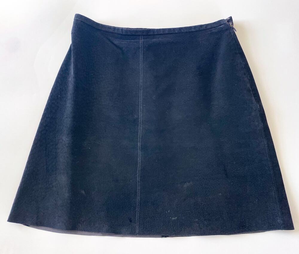 Women's Black Hugo Buscati Suede Skirt Size 8